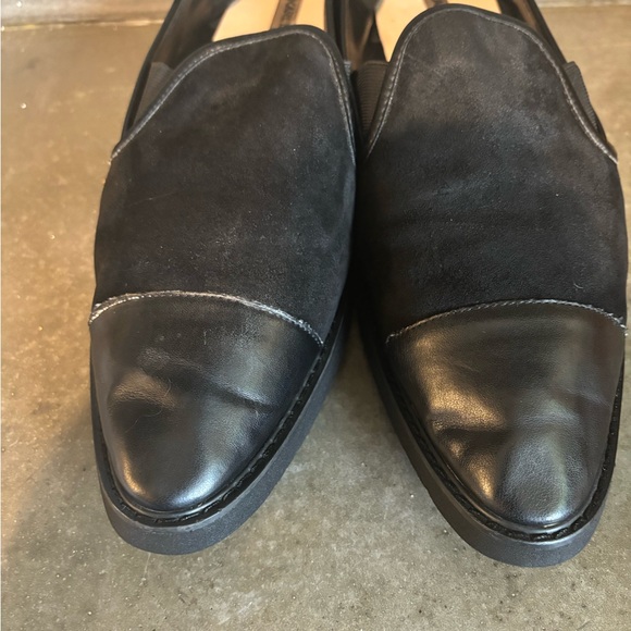 Karl Lagerfeld Black Leather Slip On Shoes Cler Black Suede Men’s Size 14M - Picture 7 of 12